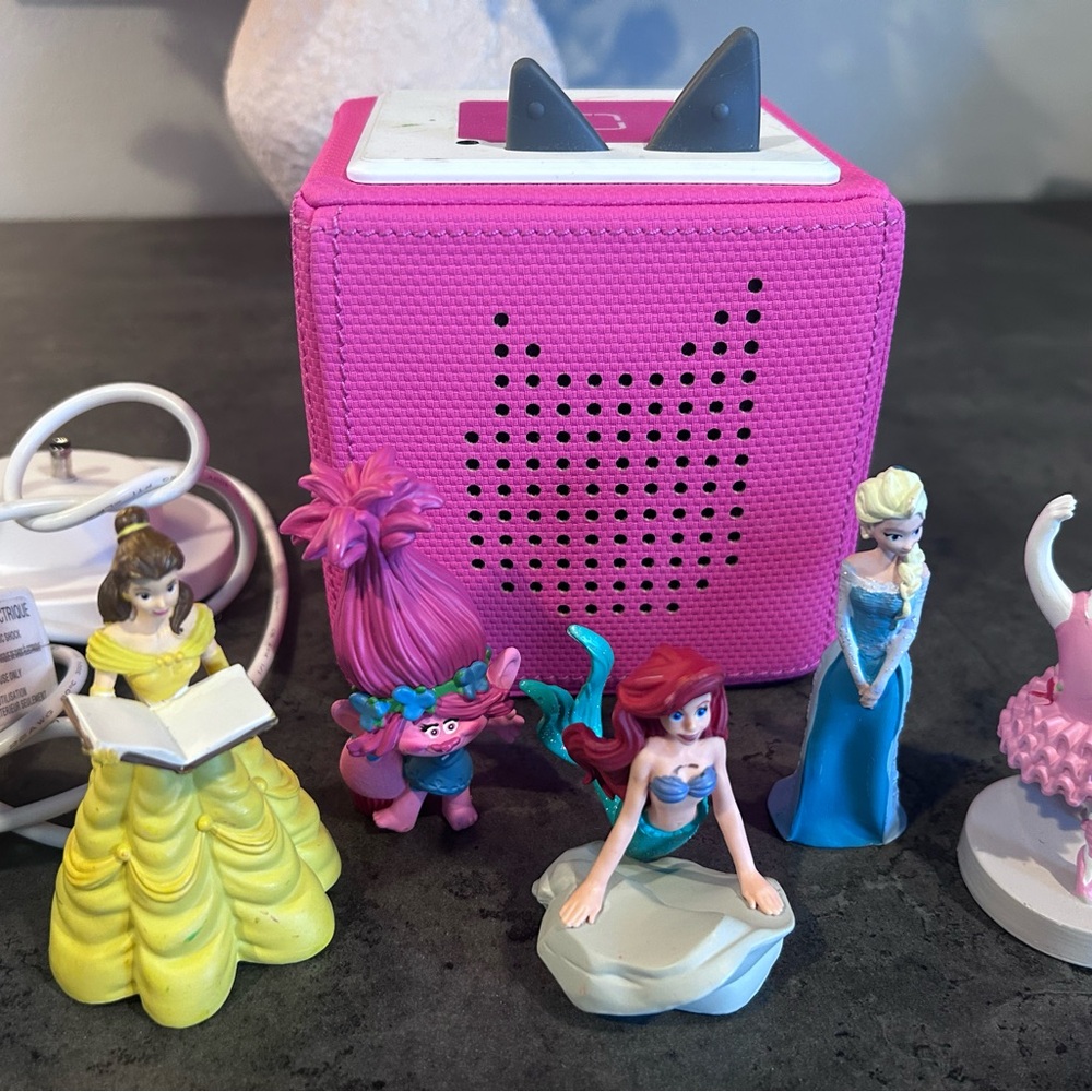 Pink Audio Box with Character Figurines